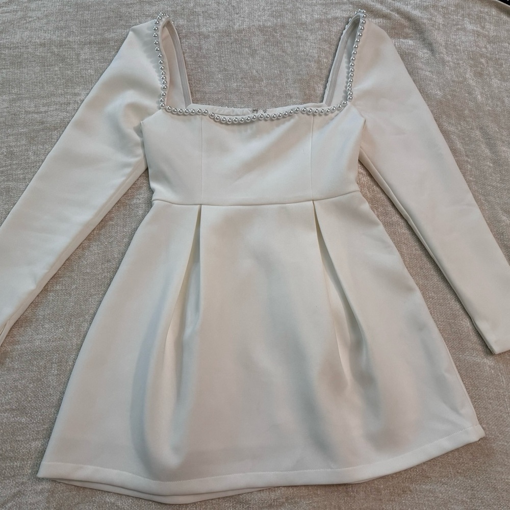 Odd Muse white pearl dress